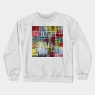 Red and Blue Grid Crewneck Sweatshirt